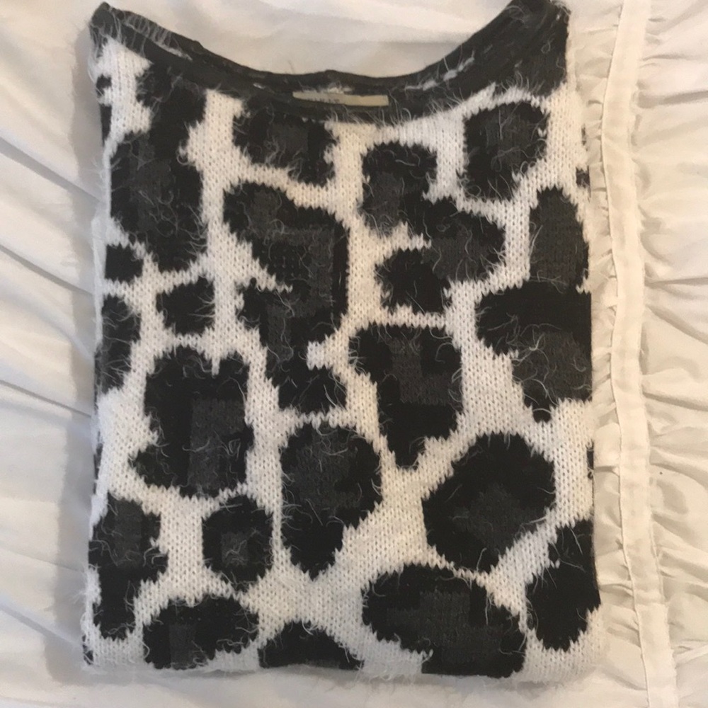 Black and White Cheetah print sweater